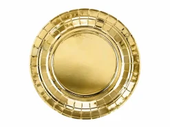 Guld Kagetallerkner, 6 stk.