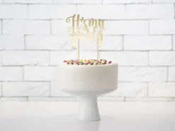 Guld Kage Topper - It's my Party
