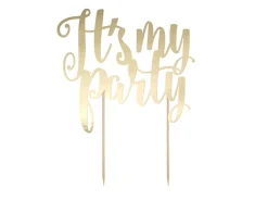 Guld Kage Topper - It's my Party