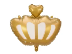 Guld Krone Folieballon, 53 x 43 cm
