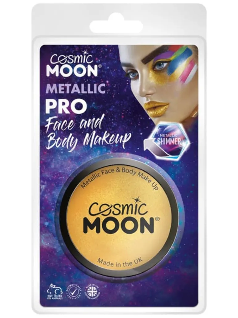 Guld Metallic Cake Ansigtsmaling - Vegan Make-up