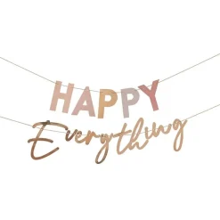 Guld & Multi Pastel 'Happy Everything' Guirlande