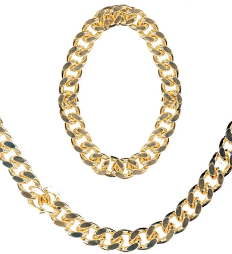 Guld Panser Kæde & Armbånd