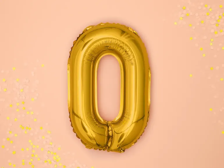 Guld Tal Ballon 35 cm - 0