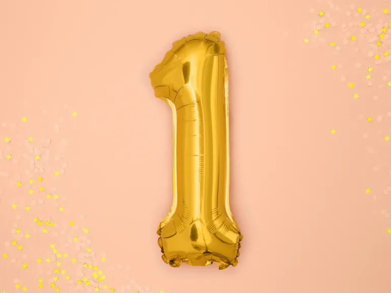Guld Tal Ballon 35 cm - 1