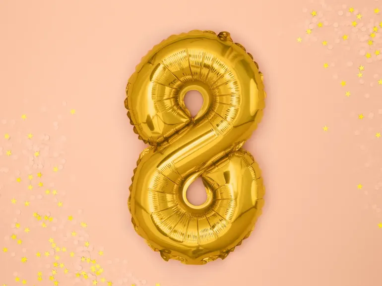 Guld Tal Ballon 35 cm - 8