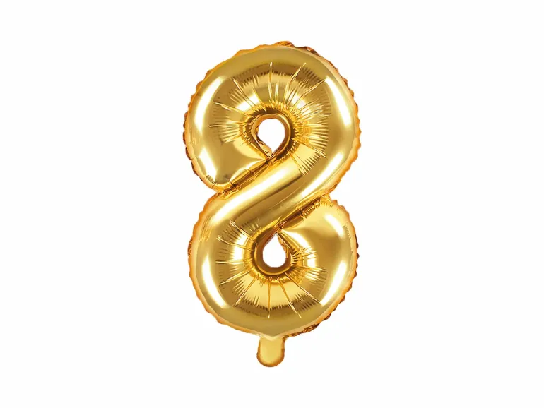 Guld Tal Ballon 35 cm - 8