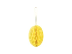 Gul Påskeæg Honeycomb Dekoration, 12 cm