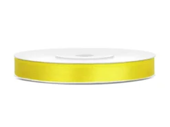 Gult Satinbånd, 25M X 6mm