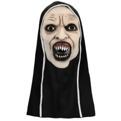 Halloween Maske - Skrigende Nonne