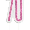 Happy BDAY Pink Glitz Kagelys - 70 År