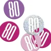 Happy BDAY Pink Glitz Konfetti - 80 År