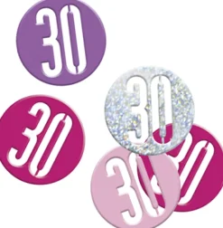 Happy BDAY Pink Glitz Konfetti - 30 År