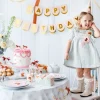 Happy Birthday Guirlande i Lyserød og Guld