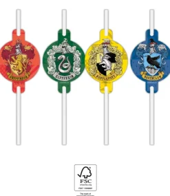 Harry Potter Papir Sugerør, 4 stk.