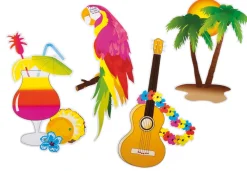 Hawaii Cut-outs, 4 X Hawaii pynt