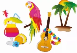 Hawaii Cut-outs, 4 X Hawaii pynt