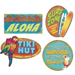 Hawaii Pynt - Luau Cutouts, 4 stk.