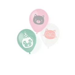 Hello Pets Pastel Latex Balloner 9'', 6 stk.