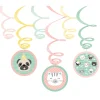 Hello Pets Pastel Swirl Dekorationer, 6 stk.