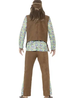 Hippie Kostume Grønt, Herre