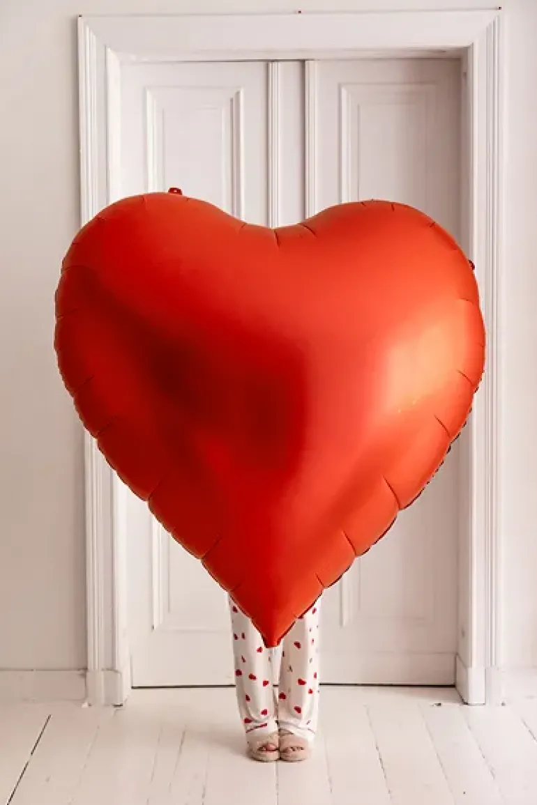 Hjerte Ballon Rød, XXL