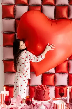 Hjerte Ballon Rød, XXL