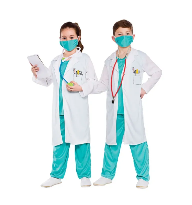 Hospital Doktor, Scrub Kit m/Kittel