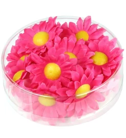 Hot Pink Daisy Kunstige Blomster, 20 stk.