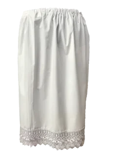 Hvid Blonde Underkjole i 100% Bomuld (65cm.)