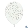 Hvide Faux Konfetti Latex Balloner (30cm.), 6 stk.