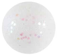 Hvide Glitter Julekugler, Pakke m/10 stk. Assorteret