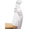 Hvide lange satin handsker
