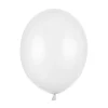 Hvide Metallic Naturlatex Balloner 30cm, 10 stk.