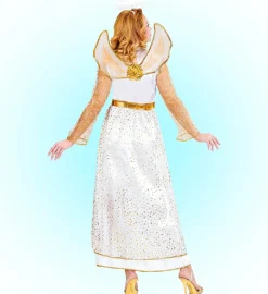 Hvid Englekjole m/Organza & Guld Stjerner