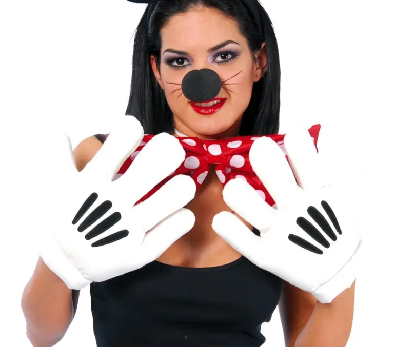 Hvide Tegneserie Handsker ala Mickey Mouse