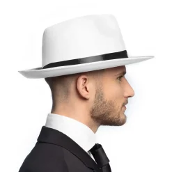 Hvid Gangsterhat - Fedora