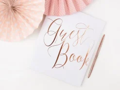 Hvid Gæstebog, Rosegold "Guest Book"