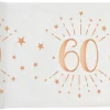 Hvid & Rosegold Fødselsdagsbordløber - 60 År