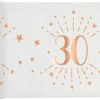 Hvid & Rosegold Fødselsdagsbordløber - 30 År