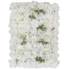 Hvid Rose Plade t/Kunstig Blomstervæg, 40 x 60 cm