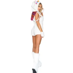 Hvidt Cuddle Lama Playsuit m/Handsker