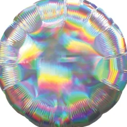 Iriserende Cirkel Folieballon Standard, 43 cm