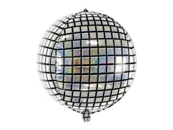 Iriserende Discokugle Folieballon, 40 cm