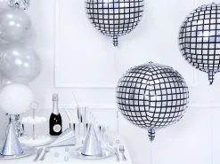 Iriserende Discokugle Folieballon, 40 cm