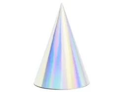 Iriserende Partyhatte, Pakke m/6 stk