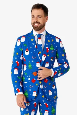 Jule Jakkesæt "Festivity Blue" - OppoSuits ®