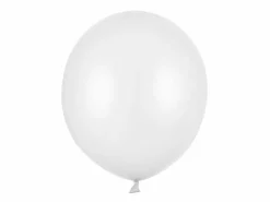 Jumbo Latexballon 43 cm, Metallisk Hvid