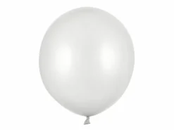 Jumbo Latexballon 43 cm, Metallisk Sølv