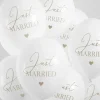 Just Married Latex Balloner, 6 stk